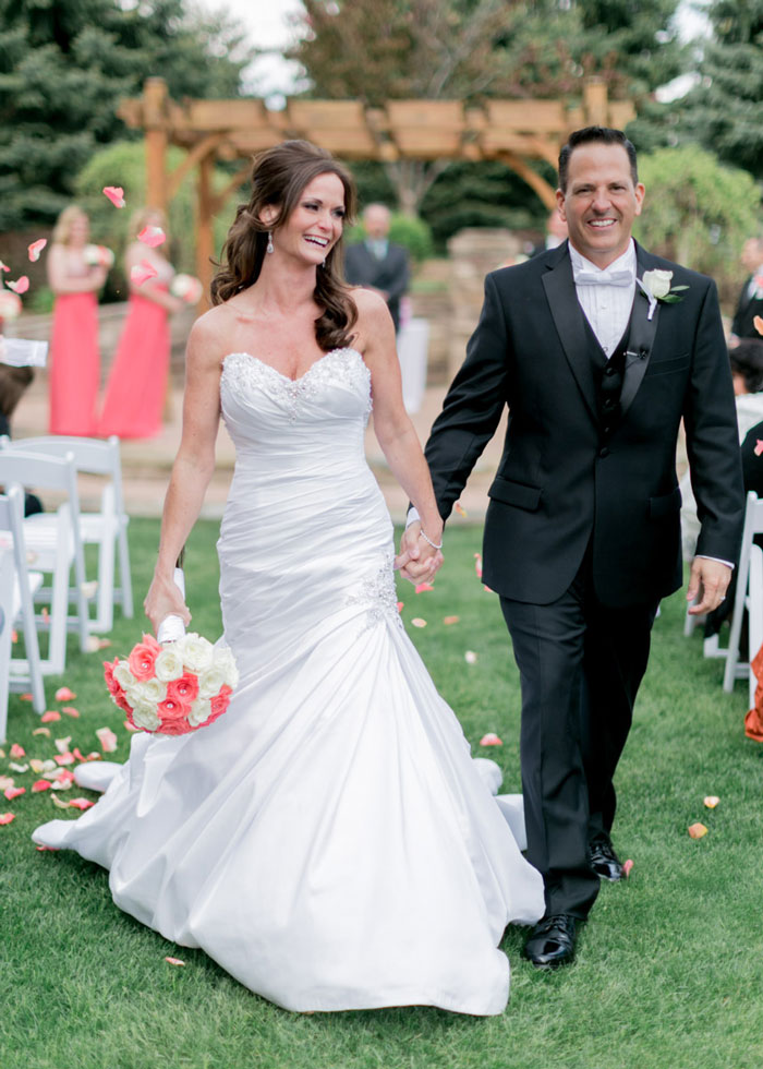 Happy couple at Ann Arbor Marriott Ypsilanti Hotel at Eagle Crest