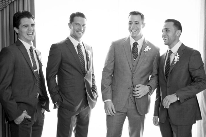 Happy Groom with groomsmen 