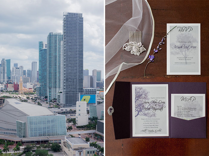 Miami Downtown Wedding Invitations 